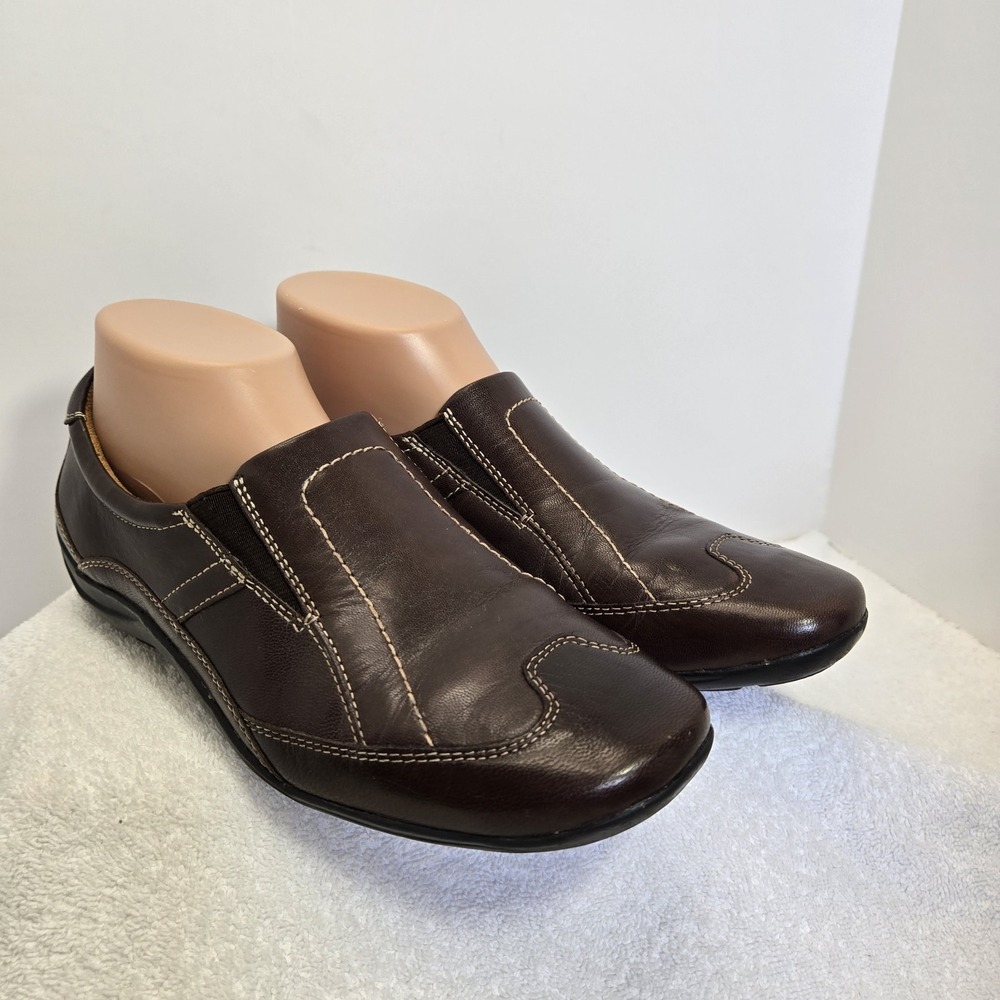 Natural Soul By Naturalizer Flor Womens Size 8.5 Brown Slip On Loafer Shoes